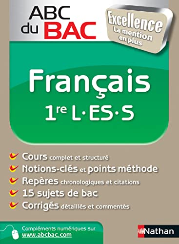 9782091883557: ABC du BAC Excellence Franais 1re L.ES.S