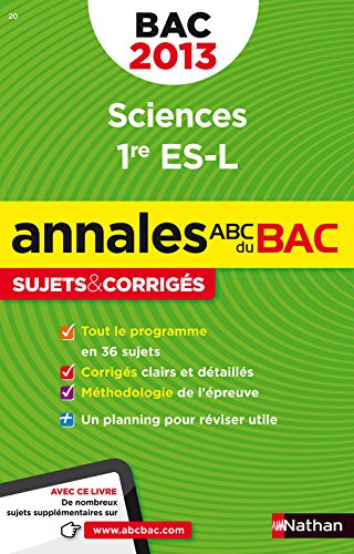 Beispielbild fr ANNALES BAC 2013 SCIENCES 1ERE zum Verkauf von Ammareal