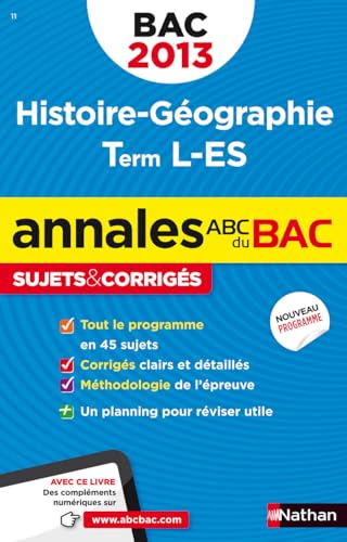 Stock image for ANNALES BAC 2013 HISTOIRE/GEO for sale by Ammareal