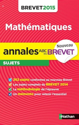 Beispielbild fr Annales ABC du BREVET 2015 Maths 3e zum Verkauf von Ammareal