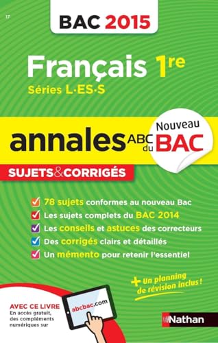 9782091892337: Annales ABC du BAC 2015 Franais 1re L.ES.S