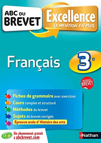 Stock image for ABC du BREVET Excellence Franais 3e for sale by Ammareal