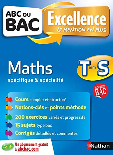 Stock image for ABC du BAC Excellence Maths Term S Spcifique et spcialit for sale by Ammareal