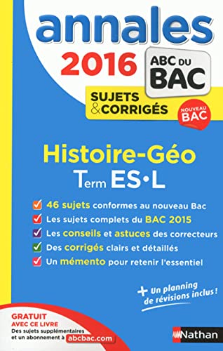 Imagen de archivo de Annales ABC du BAC 2016 Histoire - Gographie Term ES.L a la venta por Ammareal