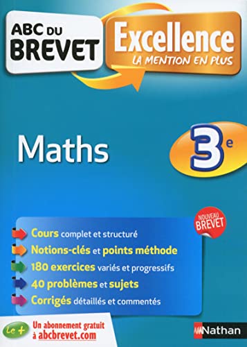 Beispielbild fr ABC du Brevet Excellence Maths 3e zum Verkauf von medimops