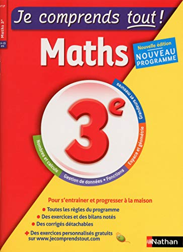 9782091894898: Maths 3e Je comprend tout !