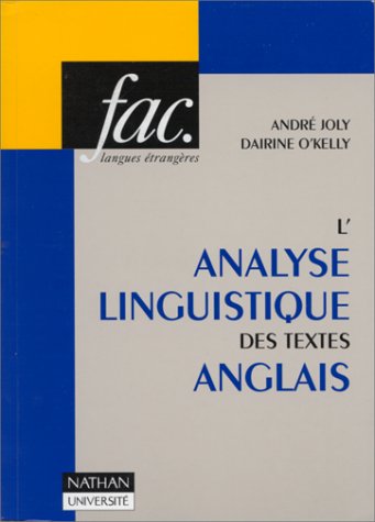 Stock image for L'Analyse linguistique des textes anglais for sale by Ammareal