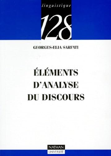 Stock image for Elments d'analyse du discours (128) for sale by BURISBOOKS
