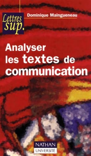 Imagen de archivo de Analyser les textes de communication a la venta por medimops