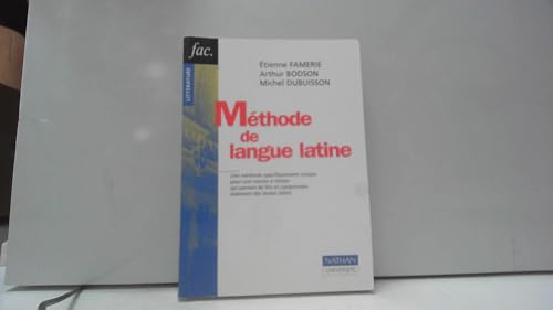 Imagen de archivo de Mthode de langue latine a la venta por GF Books, Inc.