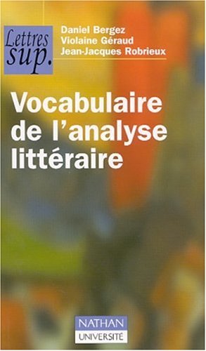 Imagen de archivo de Vocabulaire de l'analyse littraire a la venta por medimops