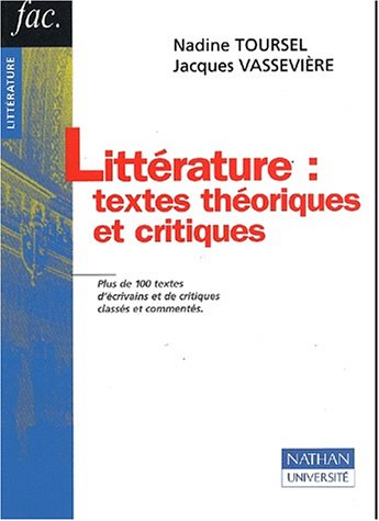 Beispielbild fr Litterature textes theoriques et critiques np zum Verkauf von medimops