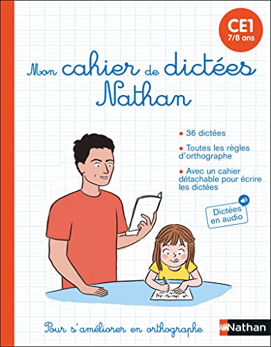9782091933993: Mon cahier de dictes Nathan CE1 - Pour s'amliorer en orthographe - De 7  8 ans
