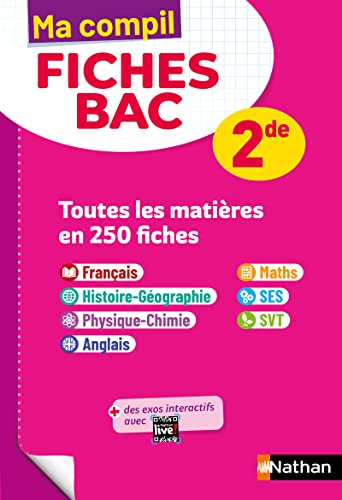 Beispielbild fr Toutes les matires Seconde - Ma Compil fiches BAC - Programme 2023-2024 - Tout-en-un 2de - Franais, Histoire-Gographie, Physique-Chimie, zum Verkauf von Ammareal