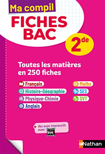 Imagen de archivo de Toutes les matires Seconde - Ma Compil fiches BAC - Programme 2023-2024 - Tout-en-un 2de - Franais, Histoire-Gographie, Physique-Chimie, a la venta por Ammareal