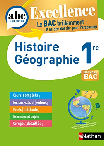 Beispielbild fr Histoire-Gographie 1re - ABC Excellence - Bac 2024 - Programme de premire 2023-2024 - Enseignement commun - Cours complets, Notions-cls et vidos, Points mthode, Exercices et corrigs dtaills [Broch] Benbassat, Laetitia Lon; Protais, Johann; Marzin, Servane; Fouletier, Fredric; Jzquel, Pascal; Lon-Benbassat, Laeticia; Pons-Soumah, Evelyne; Protais, Johan; Rajot, Alain et Vidil, Ccile zum Verkauf von BIBLIO-NET