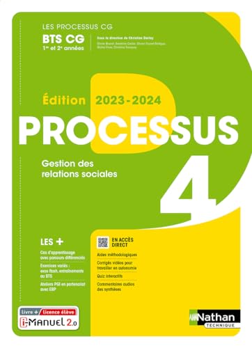 Imagen de archivo de Processus 4 Gestion des Relations Sociales (Les processus CG) 1re et 2me annes - Livre + licence a la venta por medimops