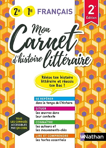 Stock image for Mon carnet d'histoire littéraire - 1ère/ 2nde - 2023 [FRENCH LANGUAGE - Soft Cover ] for sale by booksXpress