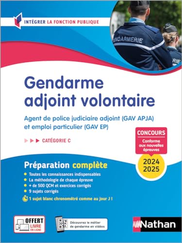 Stock image for Gendarme adjoint volontaire - Tout en un - Intgrer la fonction publique - 2024/2025 for sale by Gallix