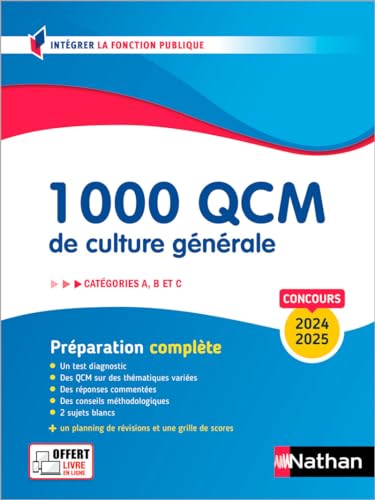 Beispielbild fr 1 000 QCM de culture gnrale 2024/2025 zum Verkauf von medimops