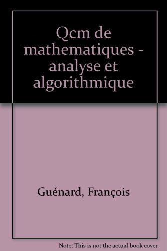 9782100011131: Mathematiques. Analyse Et Algorithmique