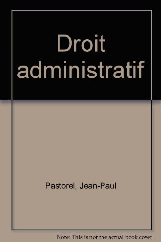 Stock image for Droit administratif for sale by Librairie La MASSENIE à MONTOLIEU