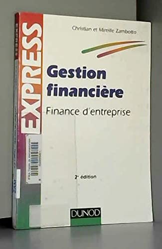 Imagen de archivo de Gestion financire : Finance d'entreprise a la venta por medimops