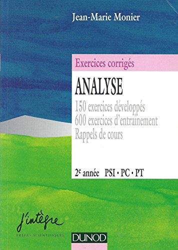 Analyse - Exercices Corrigés 2e PSI PC