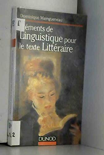 Imagen de archivo de L'enonciation litteraire 1 : elements de linguistique pour le texte litte a la venta por medimops