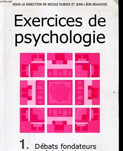 Beispielbild fr Exercices de psychologie zum Verkauf von A TOUT LIVRE