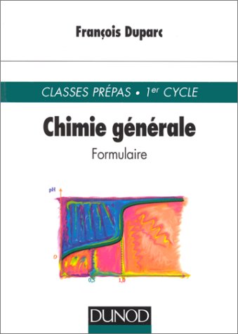 Beispielbild fr CHIMIE GENERALE. Formulaire zum Verkauf von medimops