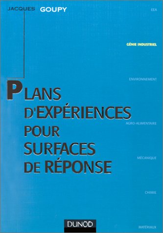 Beispielbild fr PLANS D'EXPERIENCES POUR SURFACES DE REPONSE. Avec CD-Rom zum Verkauf von Ammareal