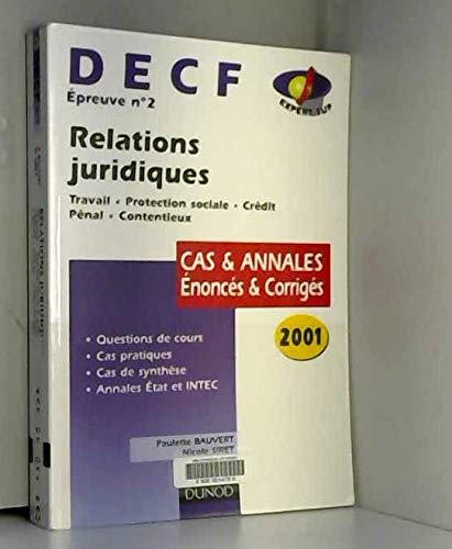 Stock image for Relations juridiques : cas pratiques for sale by medimops