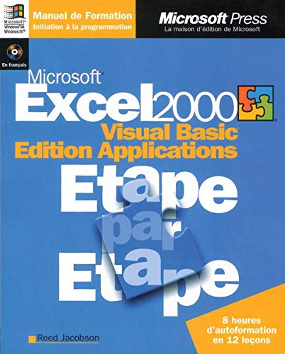 Beispielbild fr Microsoft excel 2000 visual basic edition applications - etape par etape - manuel d`auto-apprentissage - cd-rom - francais zum Verkauf von Ammareal