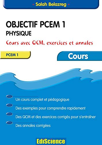 9782100070626: Objectif PCEM 1 : Physique - Rappels de cours, QCM, exercices et annales