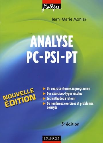 Imagen de archivo de Analyse PC-PSI-PT : Cours, mthodes et exercices corrigs a la venta por Ammareal