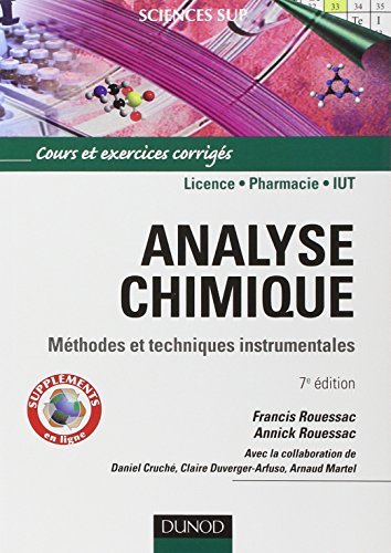 Stock image for Analyse chimique : Mthodes et techniques instrumentales for sale by Ammareal
