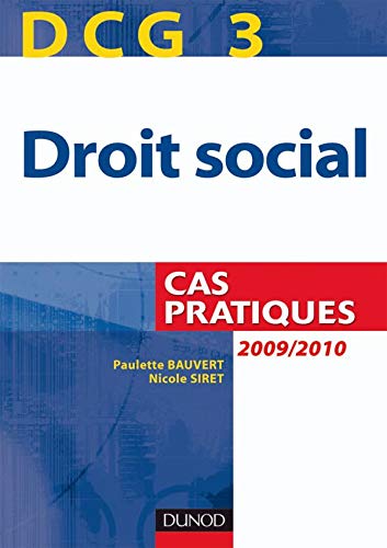 Beispielbild fr DCG 3 Droit social : Cas pratiques zum Verkauf von medimops