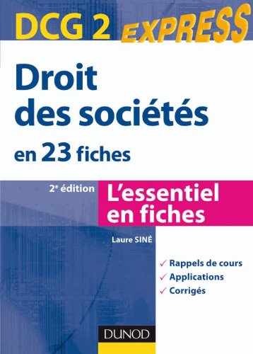 Stock image for Droit des socits DCG 2 - 2e dition - en 23 fiches for sale by Ammareal