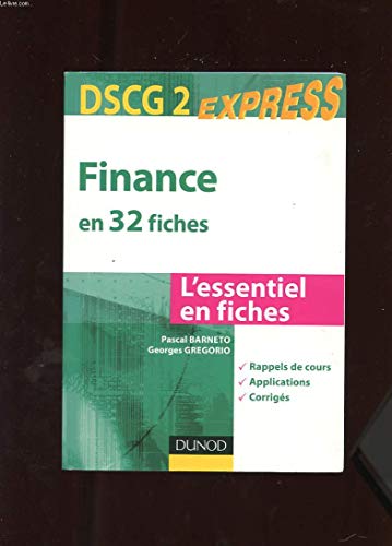 Stock image for Finance DSCG 2 - en 32 fiches for sale by medimops