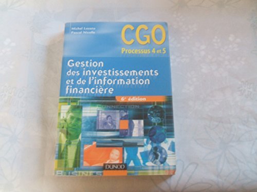 Stock image for Gestion des investissements et de l'information financire - 6me dition - Manuel for sale by Ammareal