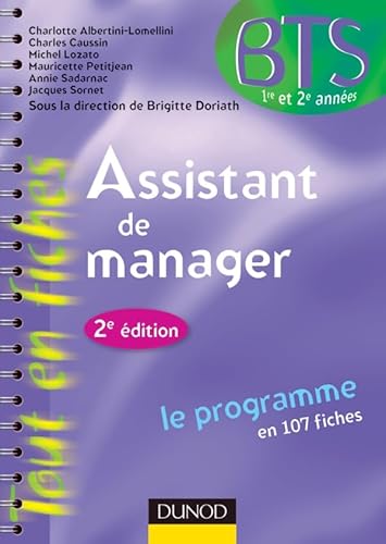 Stock image for Assistant de manager -2e ed. - le programme en 107 fiches for sale by Ammareal