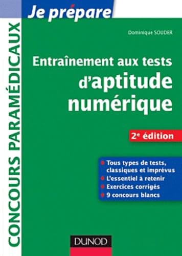 9782100563777: Entranement aux tests d'aptitude numrique - 2e dition