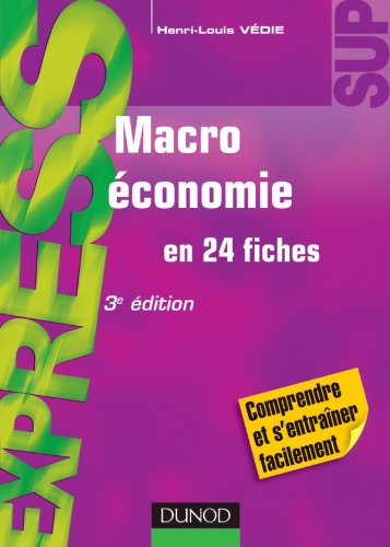 Stock image for Macroconomie - 3e dition - en 24 fiches for sale by medimops
