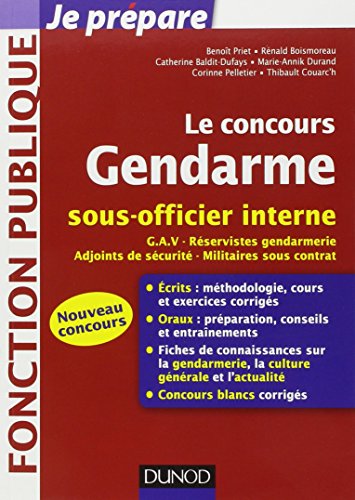 Stock image for Le concours Gendarme sous-officier interne for sale by Ammareal