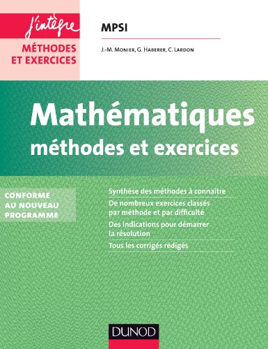 Stock image for Mathmatiques : Mthodes Et Exercices Mpsi for sale by RECYCLIVRE
