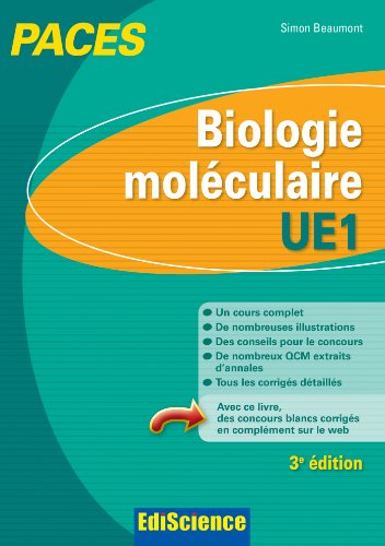 Beispielbild fr Biologie molculaire-UE1 PACES - 3e d.: Manuel, cours + QCM corrigs zum Verkauf von Ammareal