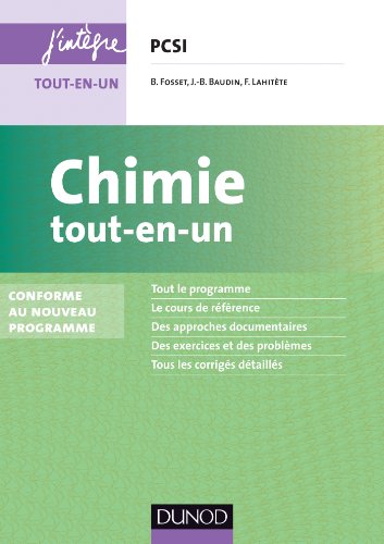 Beispielbild fr Chimie tout-en-un PCSI - 3e d. - Conforme au nouveau programme zum Verkauf von Ammareal