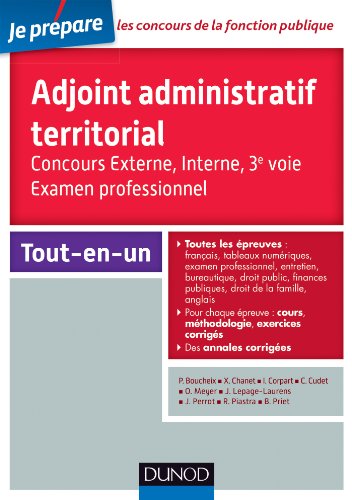 Imagen de archivo de Adjoint administratif territorial - Concours et Examen professionel a la venta por Ammareal