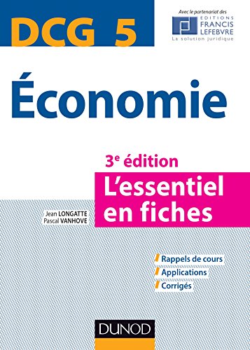 Stock image for DCG 5 Economie - 3e d. - L'essentiel en fiches for sale by Ammareal